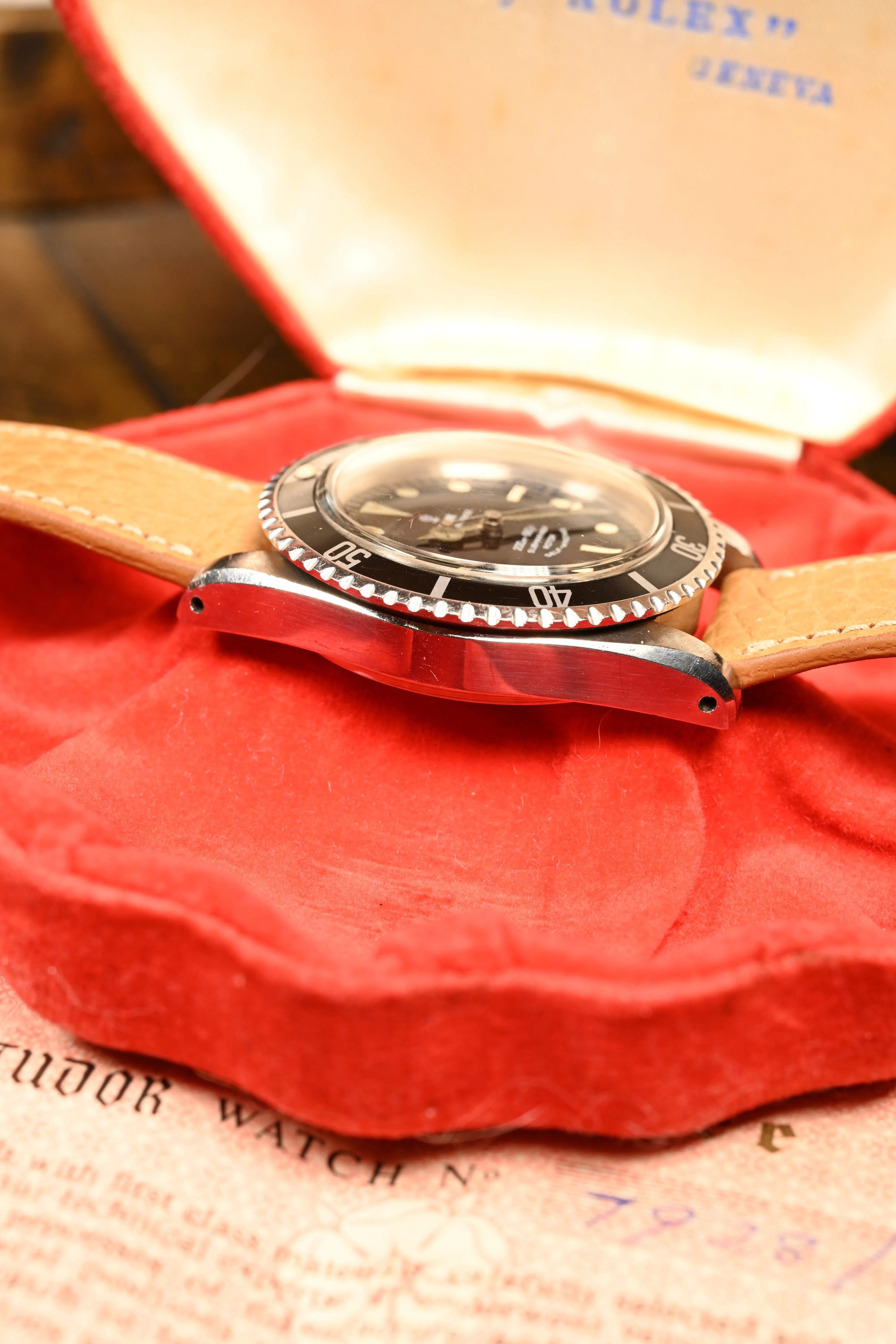 Vintage Tudor Submariner 7928 Glossy Dial w/ Box & Papers