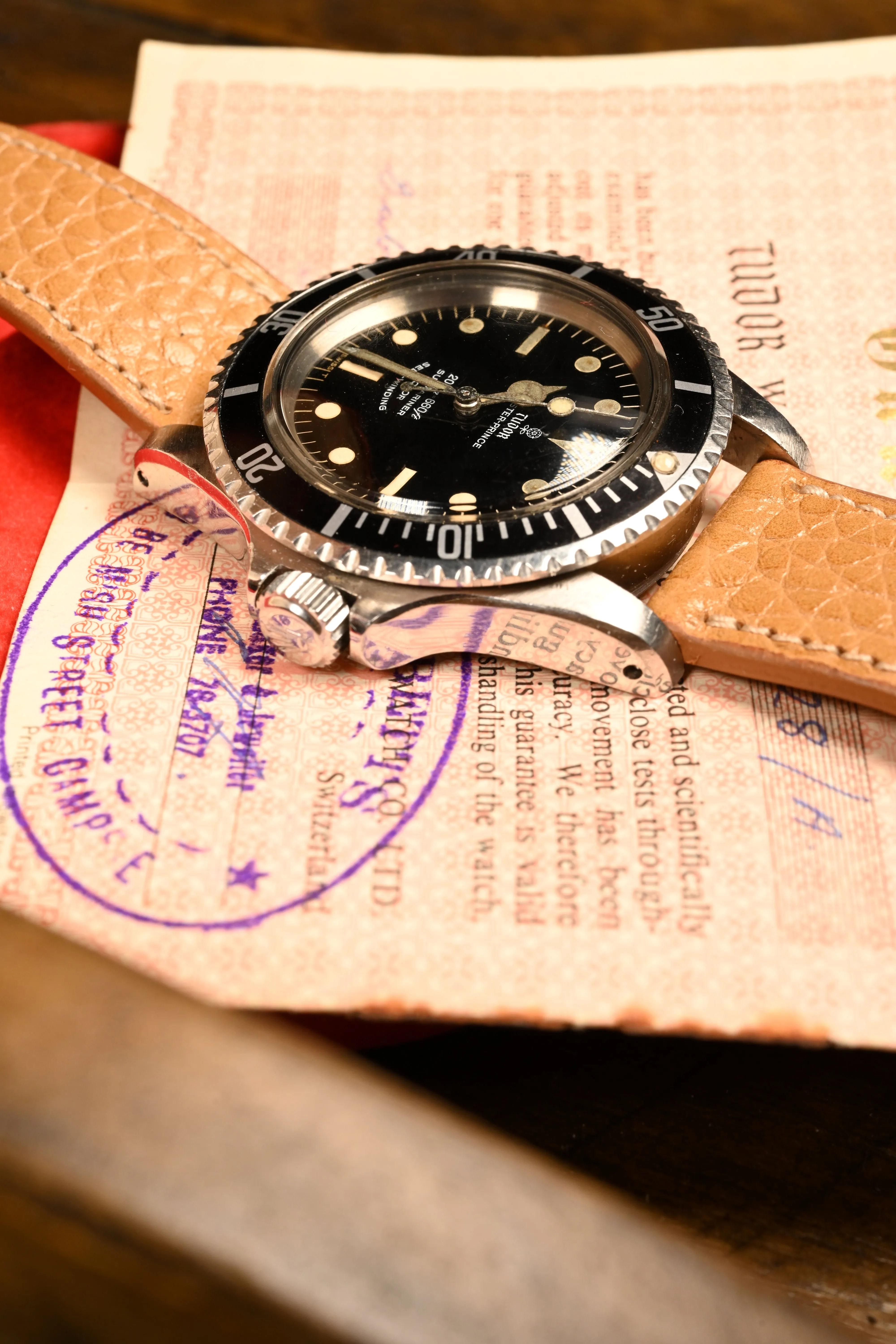 Vintage Tudor Submariner 7928 Glossy Dial w/ Box & Papers