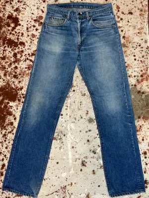 Vintage USA Made Levi 505 Talon Zip Premium Wash Denim Jeans (JYJ0424-184)