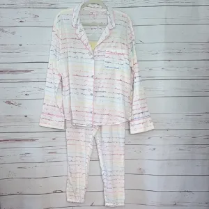 Vintage Victoria's Secret Angel Rainbow Pajama Set 2 PC 2000's Y2K RARE Medium