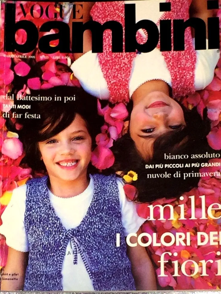 Vintage VOGUE BAMBINI Kids Children Enfant Fashion ITALIA Magazine March 1995