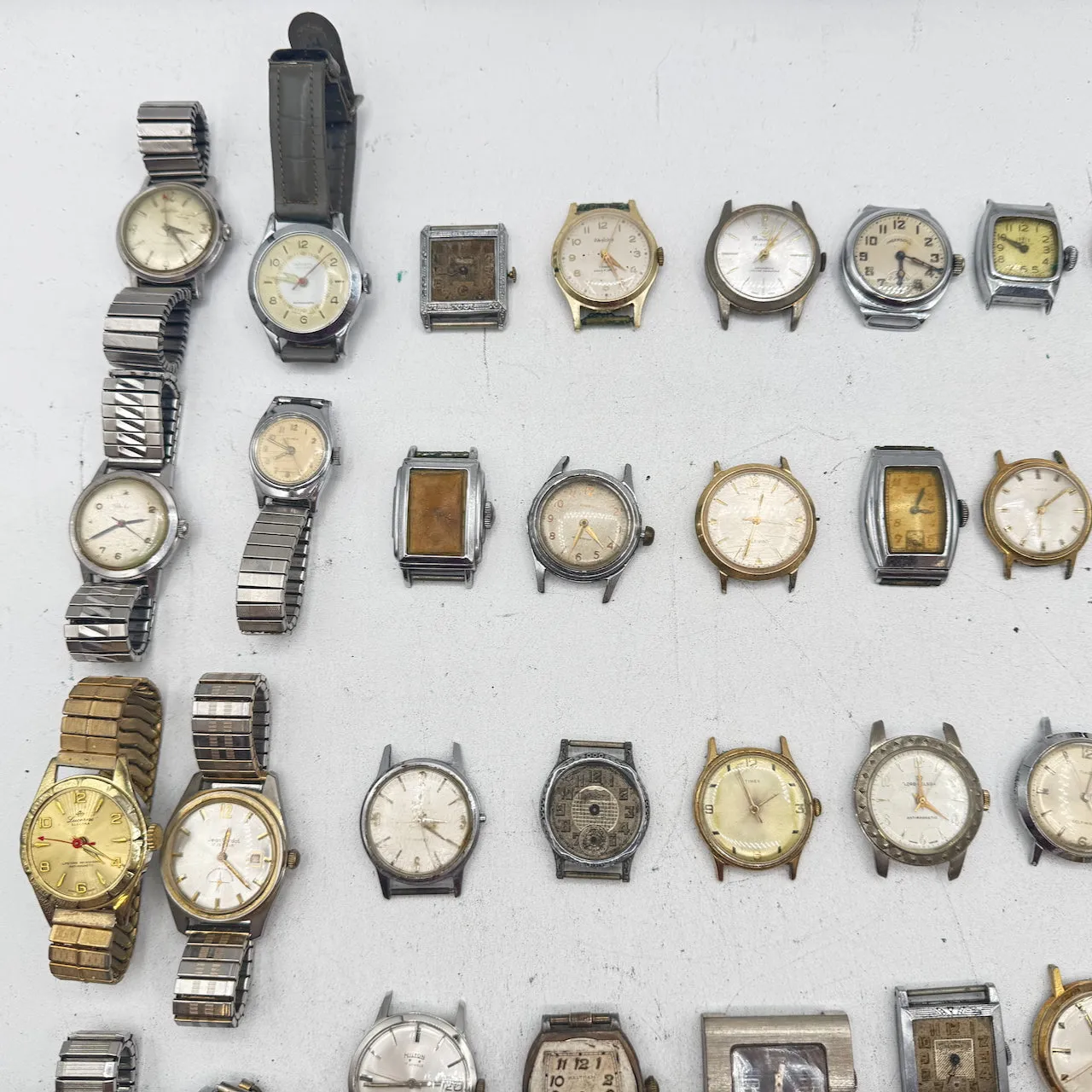 Vintage Waltham, Ingersoll, Timex, etc. Lot of 50 Men's Mechanical Wristwatch 9
