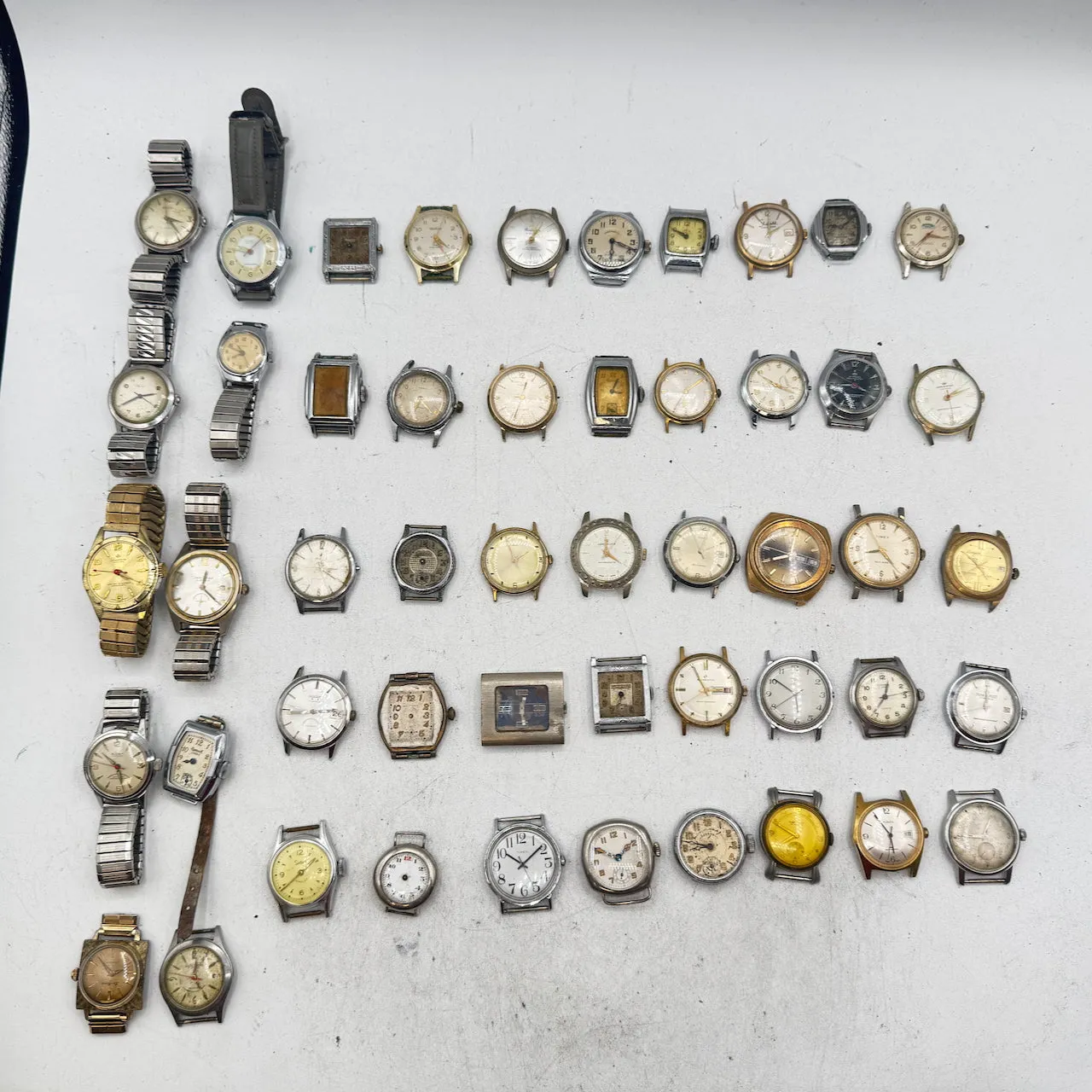 Vintage Waltham, Ingersoll, Timex, etc. Lot of 50 Men's Mechanical Wristwatch 9