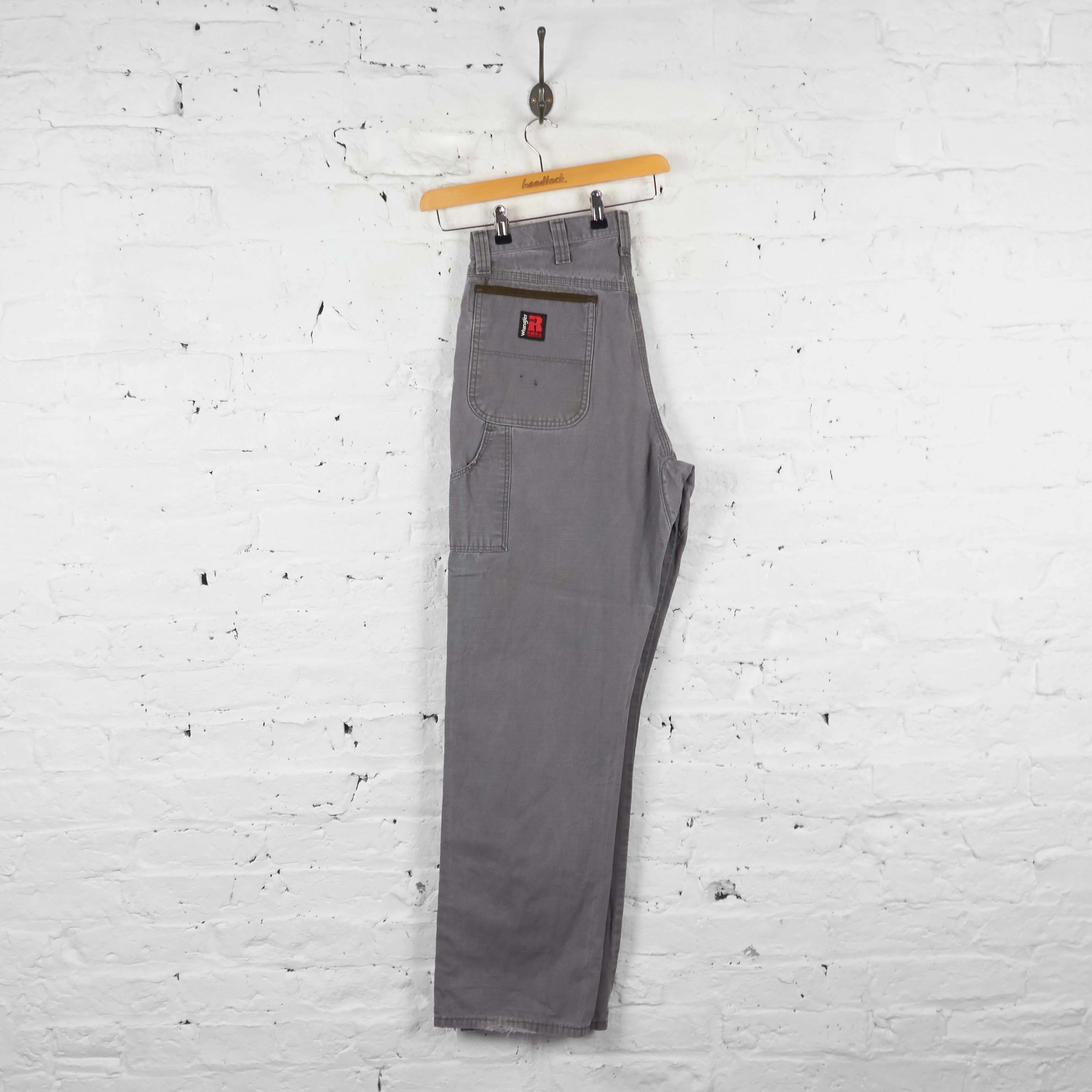 Vintage Wrangler Cargo Trousers - Grey - L