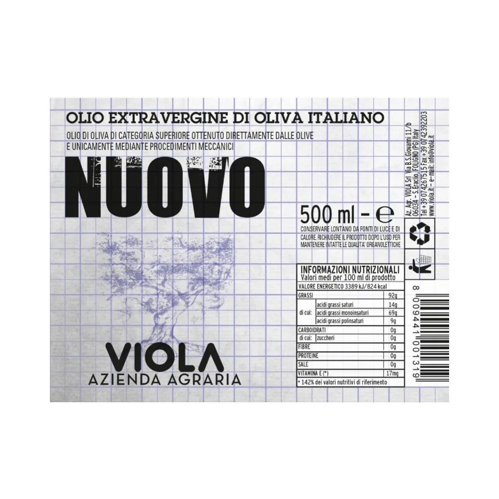 Viola Nuovo 2024 Extra Virgin Olive Oil (500ml) - Frantoio & Leccino Blend