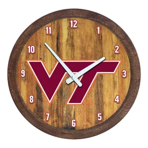 Virginia Tech Hokies: "Faux" Barrel Top Wall Clock