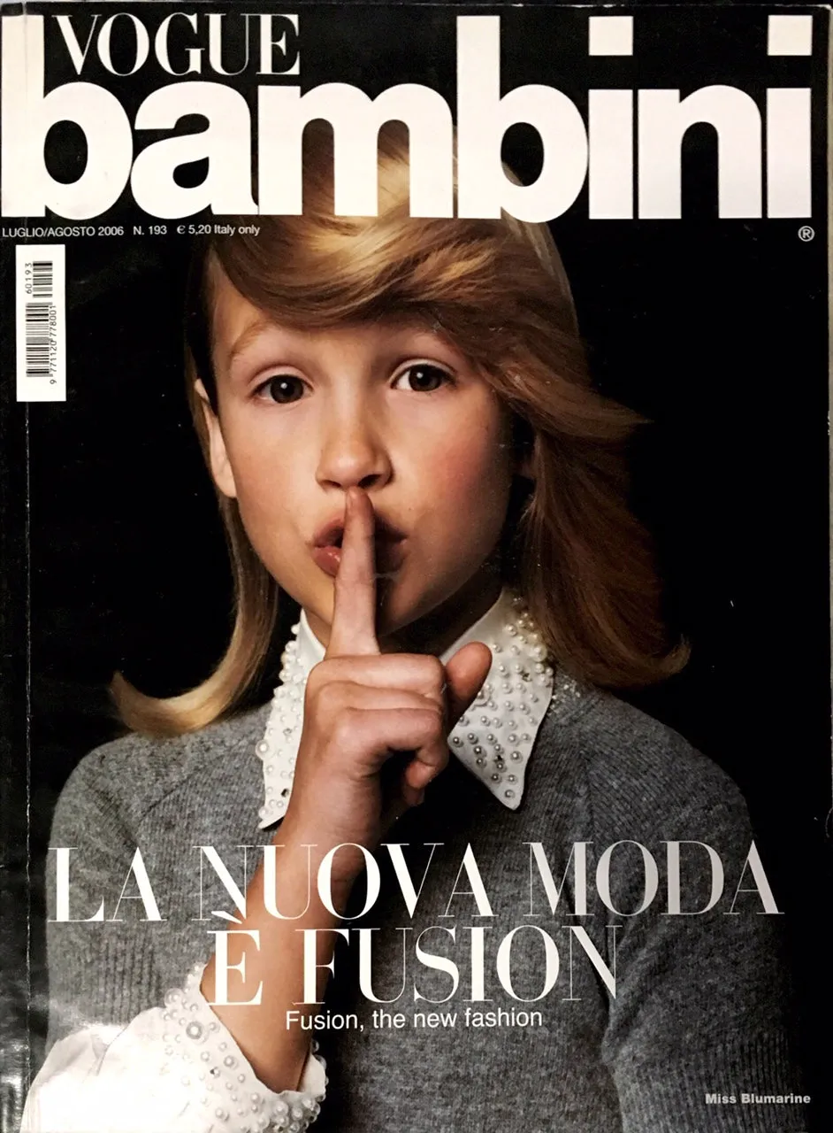 VOGUE BAMBINI Magazine Kids Children Enfant Fashion ITALIA July/August 2006