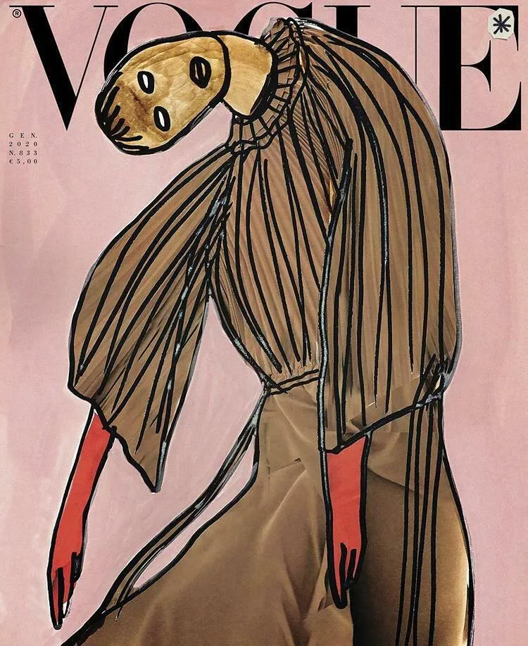 Vogue Italia Magazine January 2020 Vanessa Beercroft. Dress by GUCCI * SEALED