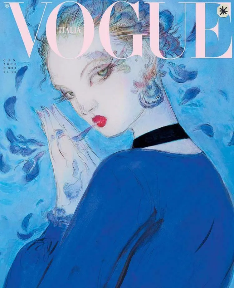 Vogue Magazine Italia January 2020 Yoshitaka Amano featuring Lindsey Wixon SEALED NEW