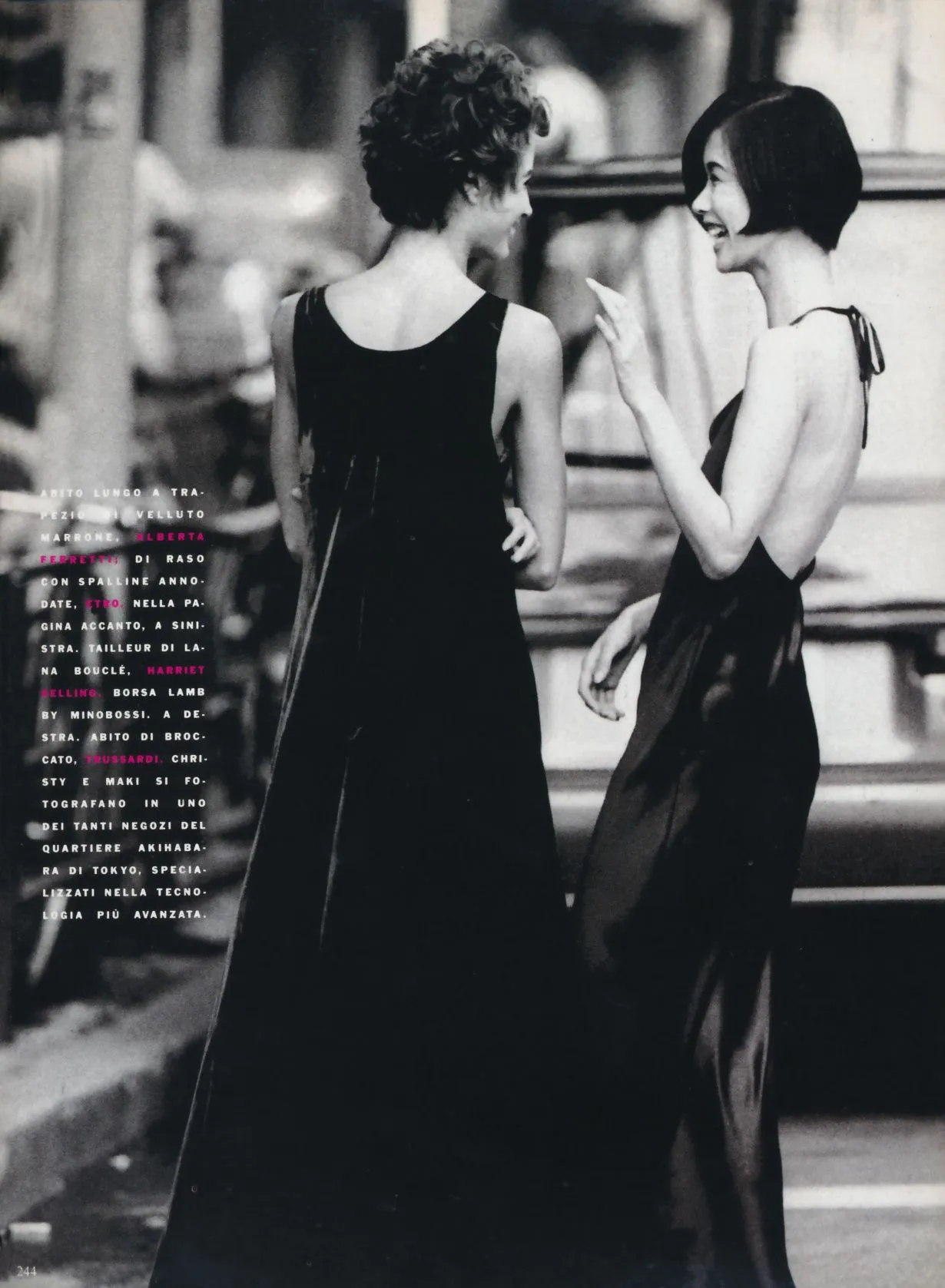VOGUE Magazine Italia November 1990 CHRISTY TURLINGTON Italian Fashion In Japan