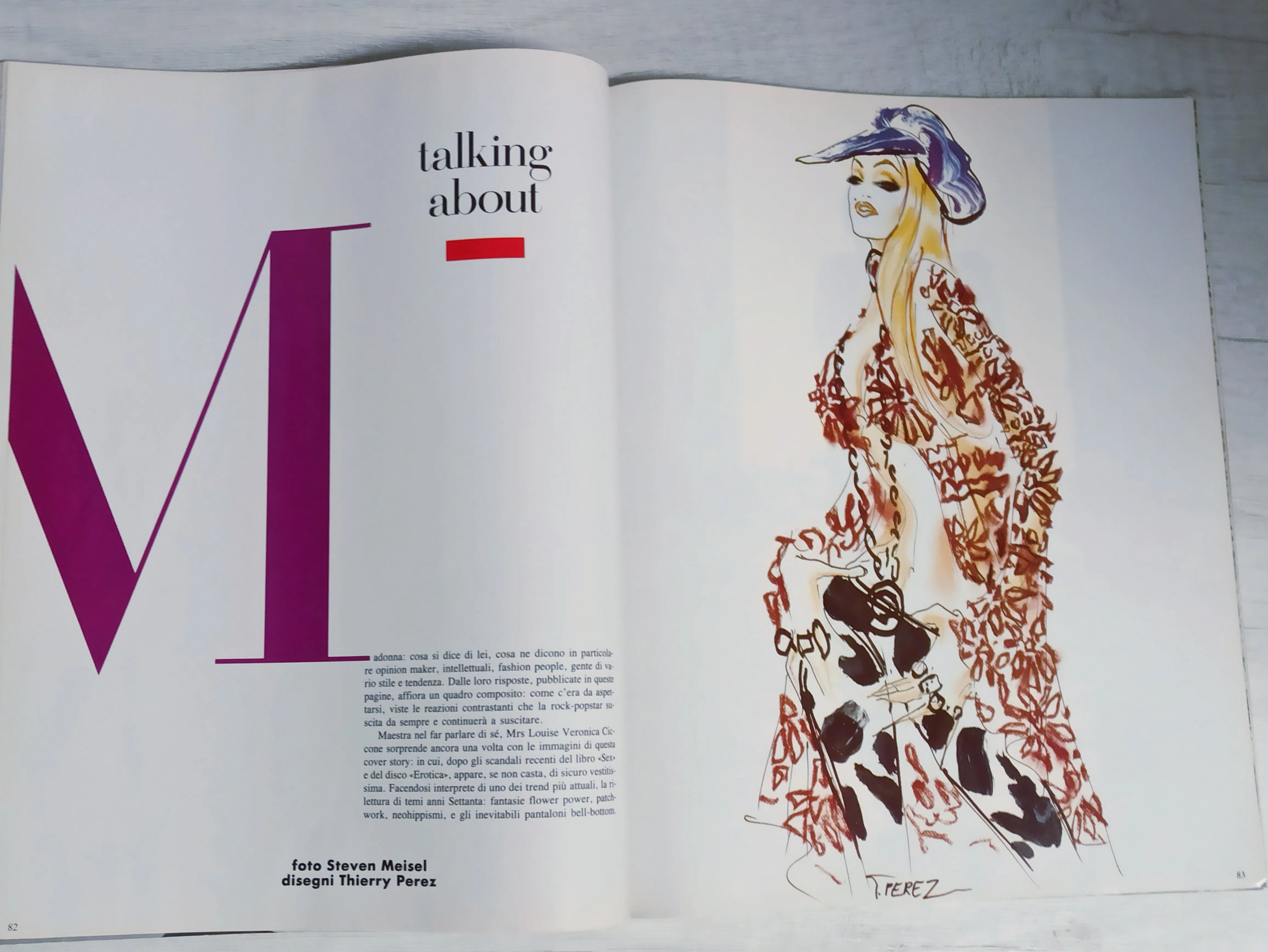 VOGUE Magazine Italia November 1992 MADONNA Kate Moss CHRISTY TURLINGTON Yasmeen Ghauri