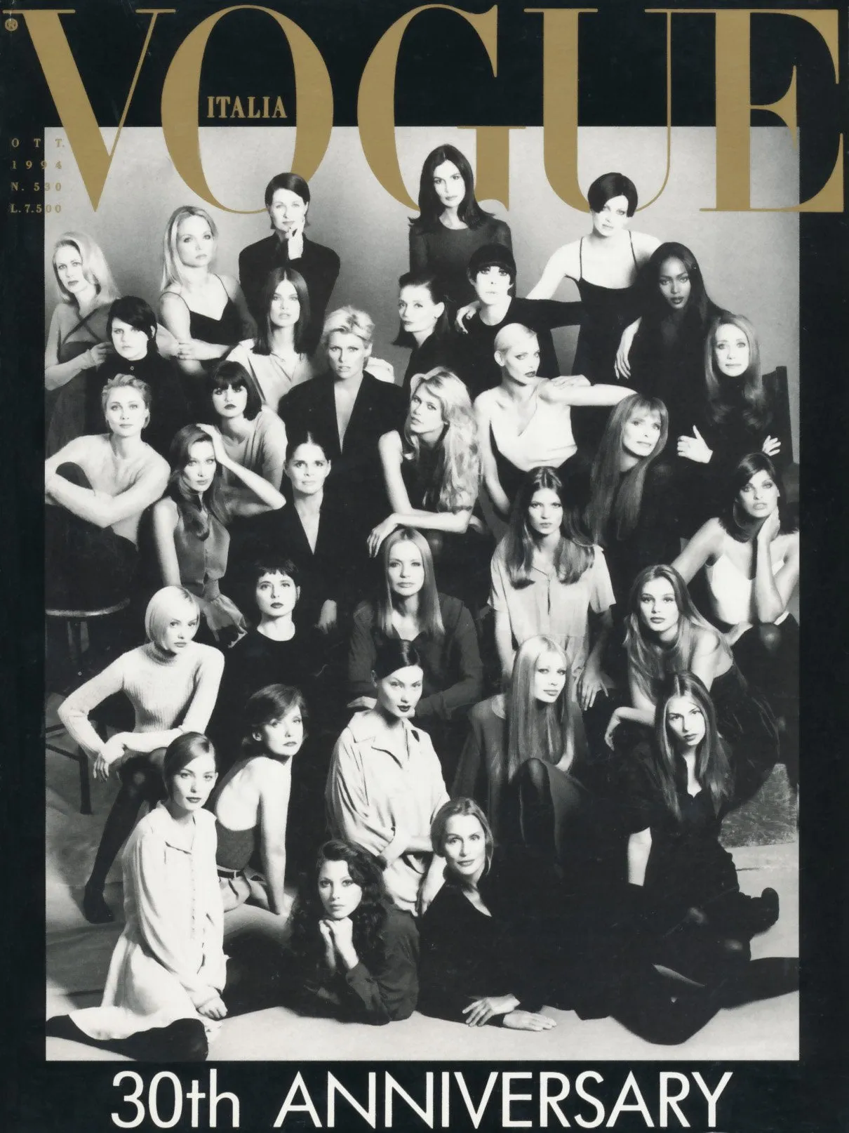 VOGUE Magazine Italia October 1994 Anniversary CHRISTY TURLINGTON Kristen McMenamy