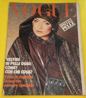VOGUE Magazine Italia PELLE September 1976 ANNA ANDERSEN Vibeke Knudsen
