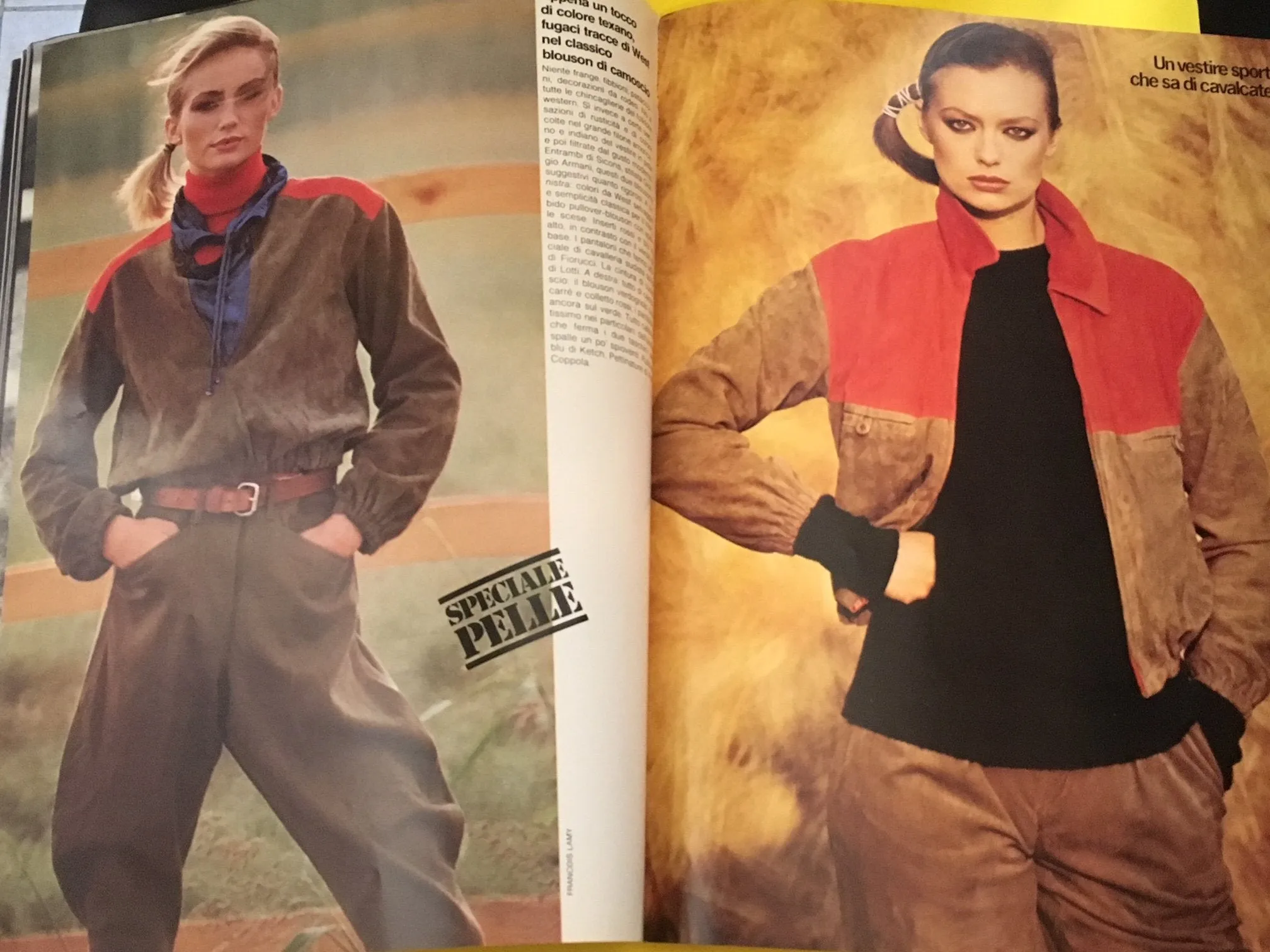 VOGUE Magazine Italia PELLE September 1976 ANNA ANDERSEN Vibeke Knudsen