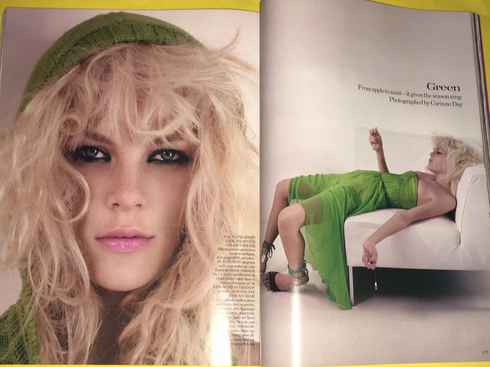 VOGUE Magazine UK March 2004 NATALIA VODIANOVA Daria Werbowy JESSICA MILLER Corinne Day