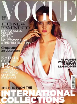 VOGUE Magazine UK March 2004 NATALIA VODIANOVA Daria Werbowy JESSICA MILLER Corinne Day