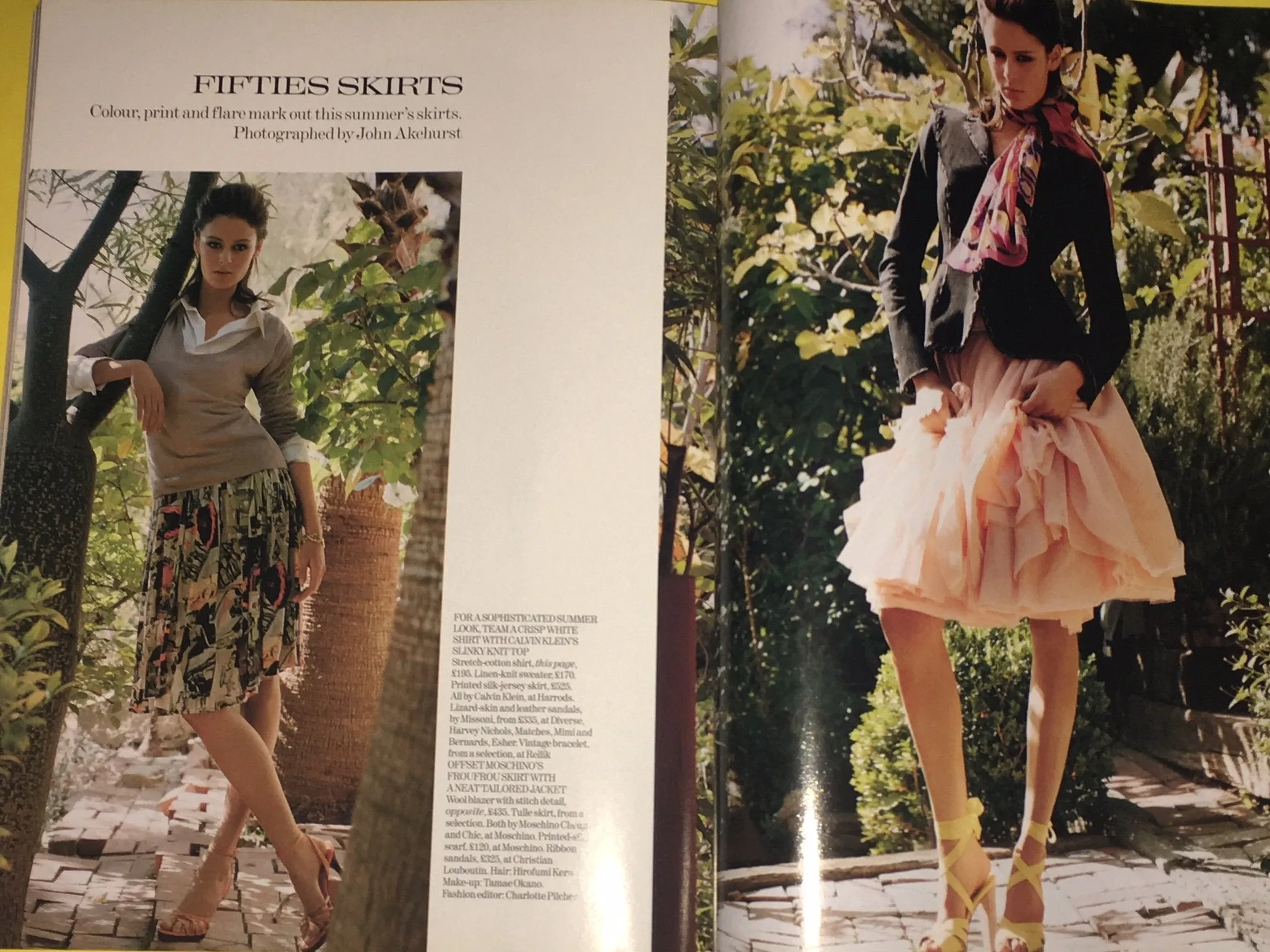 VOGUE Magazine UK March 2004 NATALIA VODIANOVA Daria Werbowy JESSICA MILLER Corinne Day