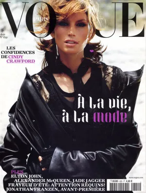 VOGUE Paris Magazine August 2002 CINDY CRAWFORD Eva Herzigova NATALIA VODIANOVA