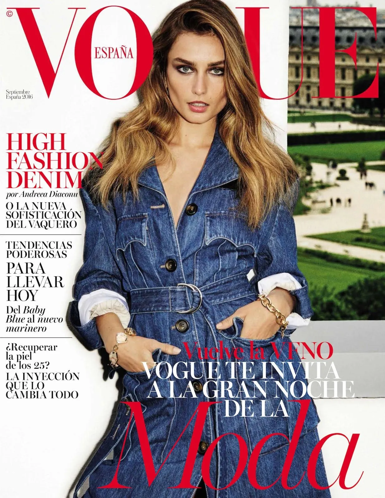 VOGUE Spain Magazine September 2016 ANDREEA DIACONU Hana Jirickova GRACE ELIZABETH
