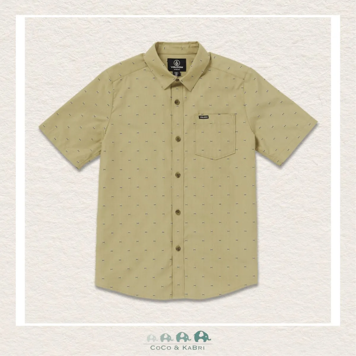 Volcom Big Boys Stonemarcos Vintage Green Shirt