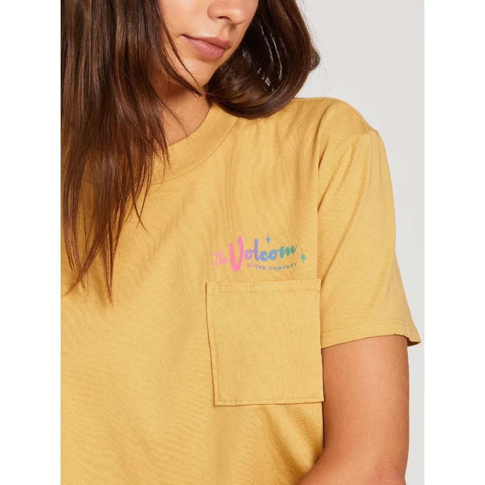 VOLCOM POCKET DIAL TEE DUSTY GOLD