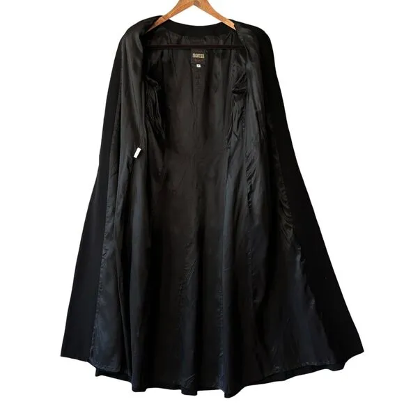 VTG North American Frontier Long Jacket Womens S Black Beaded Whitchcore Goth