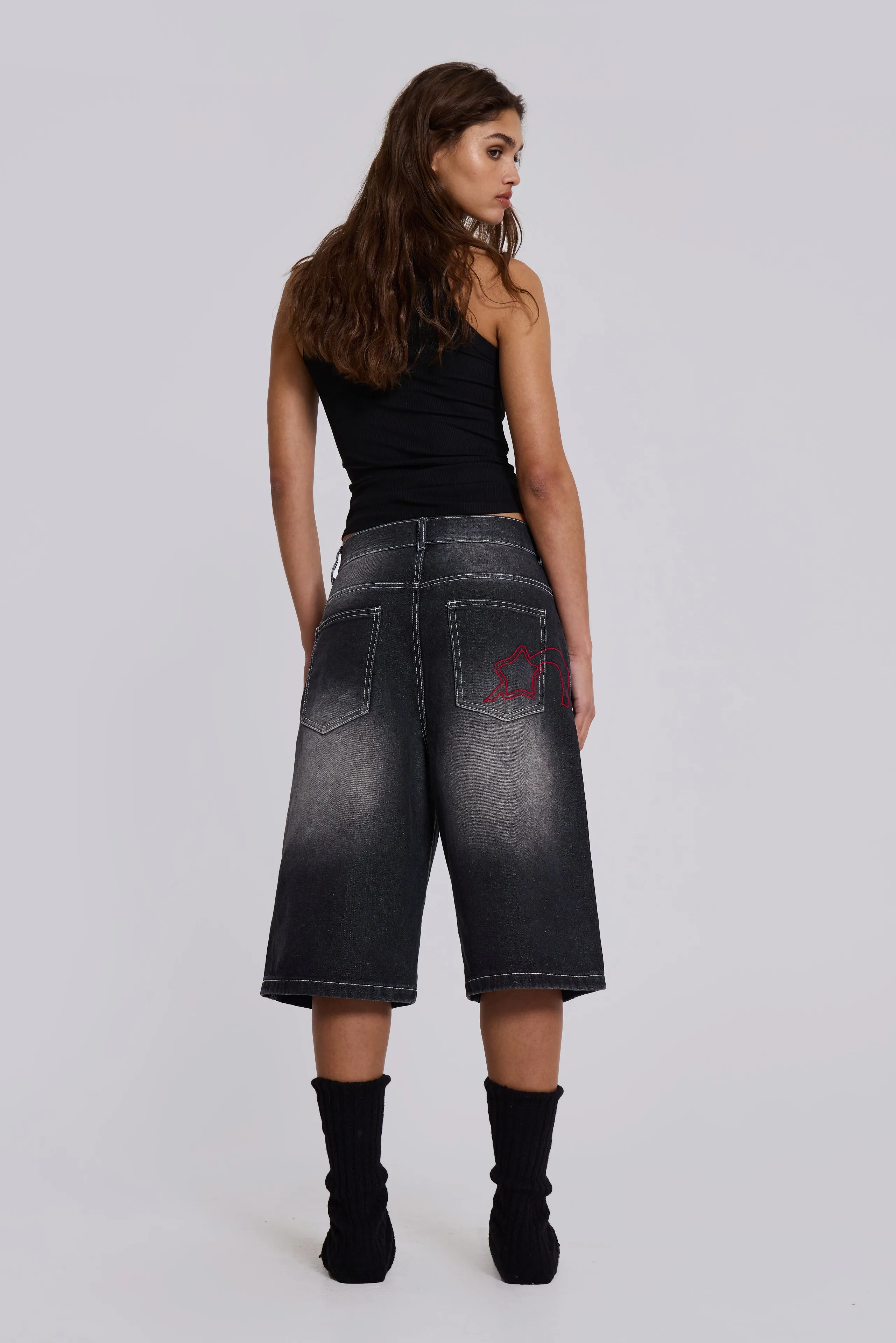 Washed Black Jumbo Jorts