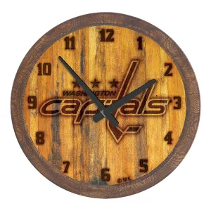 Washington Capitals: Branded "Faux" Barrel Top Wall Clock