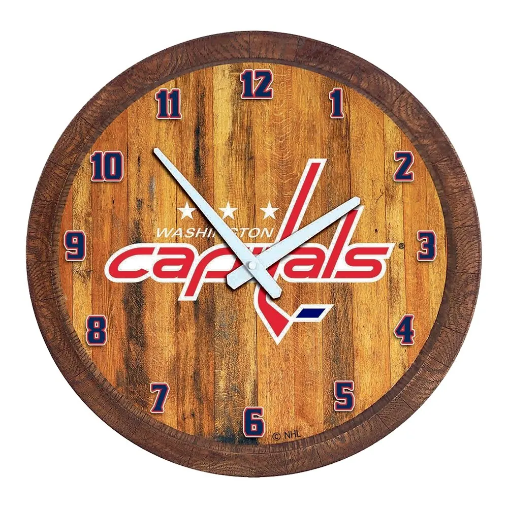 Washington Capitals: "Faux" Barrel Top Wall Clock