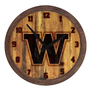 Washington Huskies: Branded "Faux" Barrel Top Wall Clock