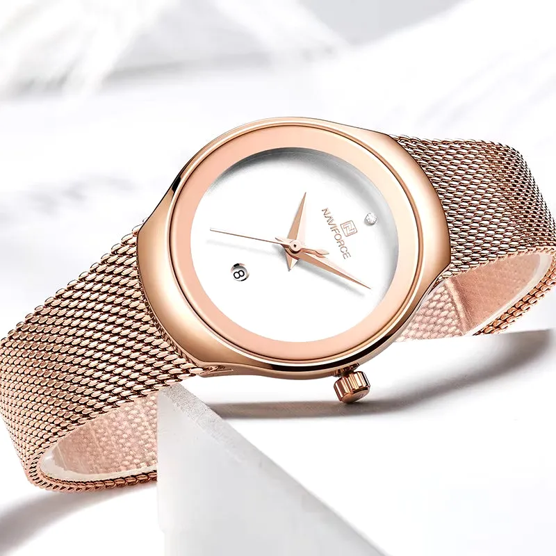 Watch Women Fashion Dress Quartz Watches Lady Stainless Steel Waterproof Wristwatch Simple Girl Clock Relogio Feminino