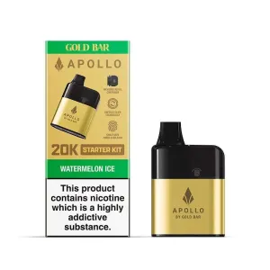 WATERMELON ICE - GOLD BAR APOLLO PRE FILLED POD KIT 20MG (2%)