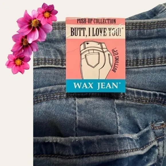WAX Jean &quot;Butt I Love You&quot; Push-Up High-Rise Skinny Jeans w/Destructed Hem