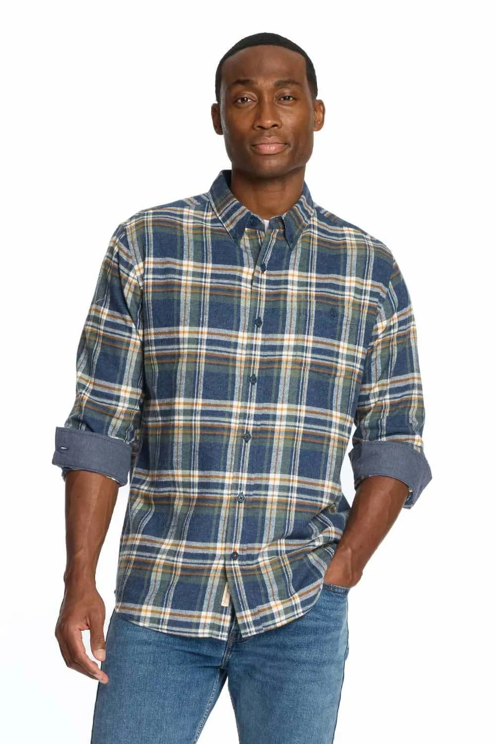 Weatherproof Vintage Brushed Flannel Shirt for Men in Parisian Night | F2485572GK-PARISIANNIGHT