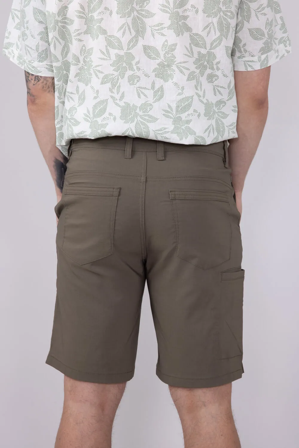 Weatherproof Vintage Tech Utility Shorts for Men in Green Mushroom | W5S608-239MUSHROOM