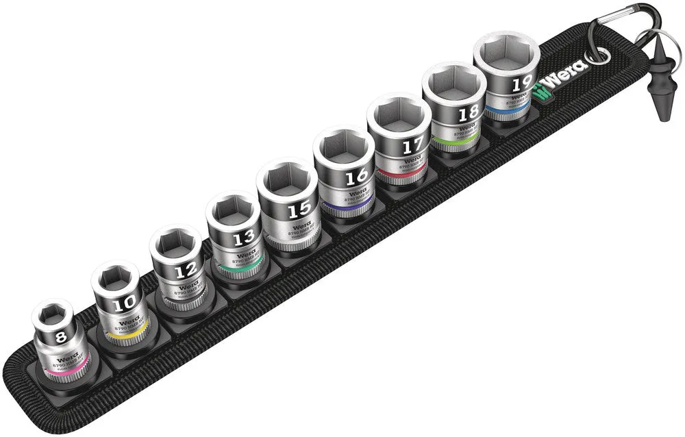 Wera 05003970001 Belt B 1 Zyklop socket set with holding function, 3/8" drive, 10 pieces