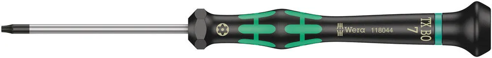 Wera 05118044001 2067 TORX® BO Screwdriver for tamper-proof TORX® screws for electronic applications, TX 7 x 60 mm