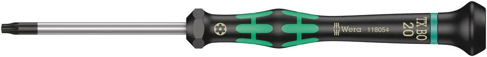 Wera 05118054001 2067 TORX® BO Screwdriver for tamper-proof TORX® screws for electronic applications, TX 20 x 60 mm