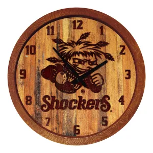 Wichita State Shockers: Branded "Faux" Barrel Top Wall Clock