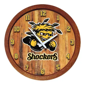 Wichita State Shockers: "Faux" Barrel Top Wall Clock