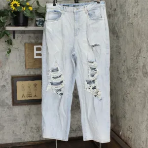 Wild Fable Womens Super High Rise Baggy Jeans Light Wash Blue 18