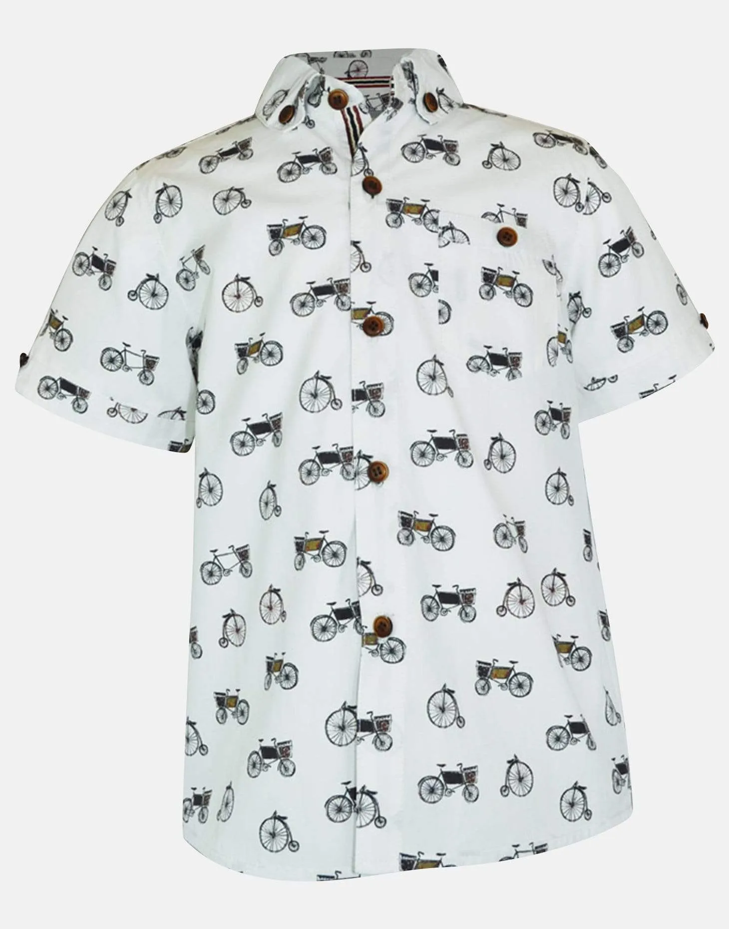 William: Bike print short sleeve shirt