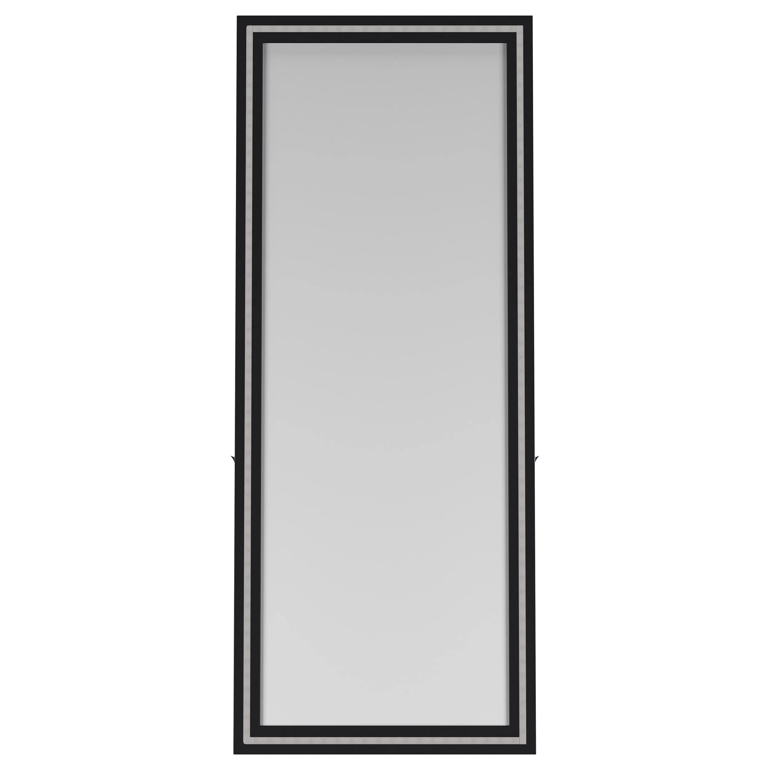 Windrose 28 x 67 Inch Tempered LED Standing Mirror Black