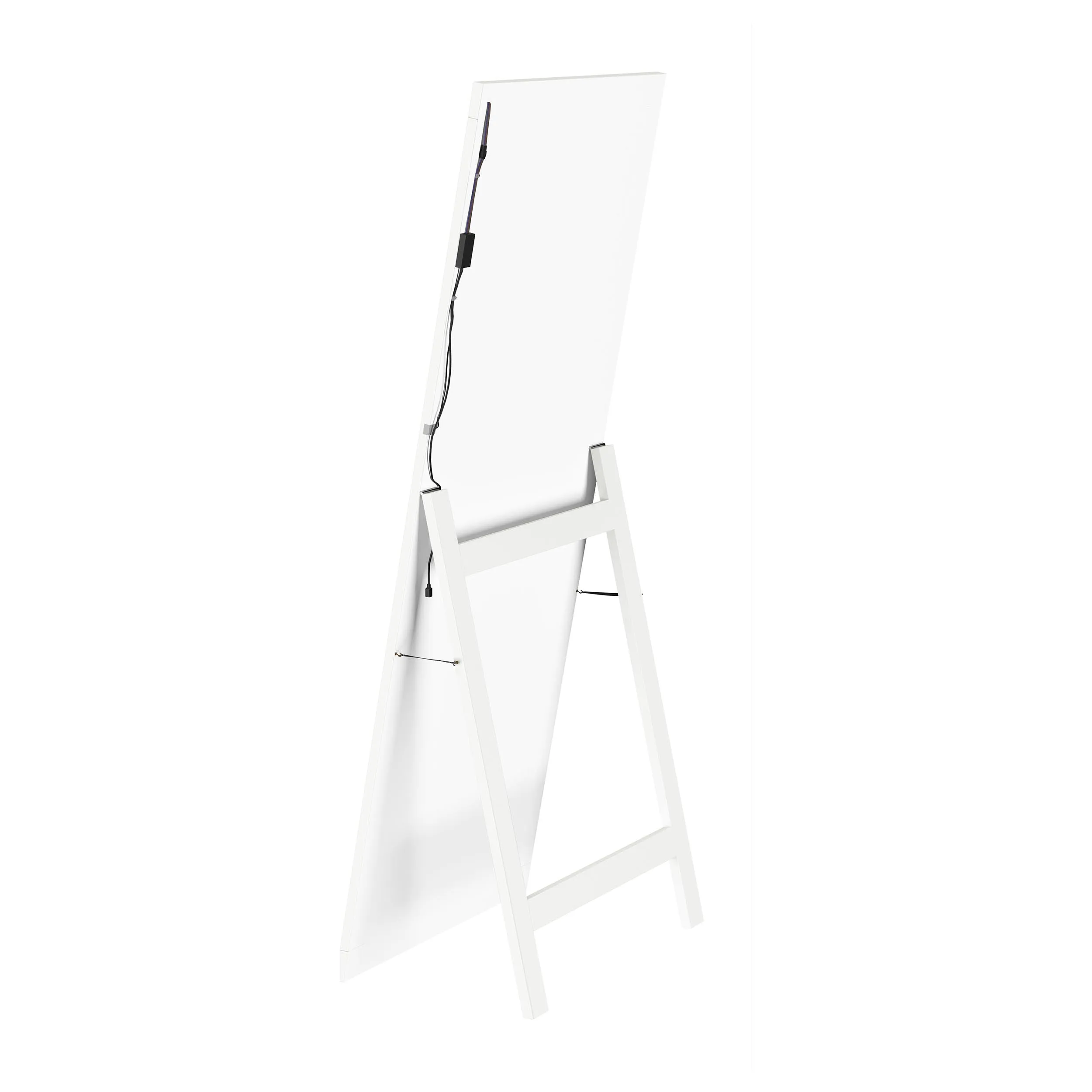 Windrose 28 x 67 Inch Tempered LED Standing Mirror White