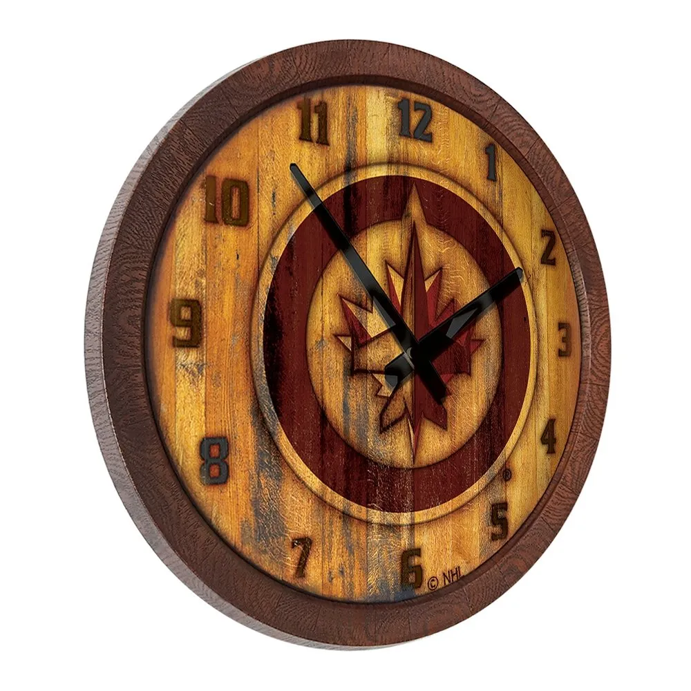 Winnipeg Jets: Branded "Faux" Barrel Top Wall Clock