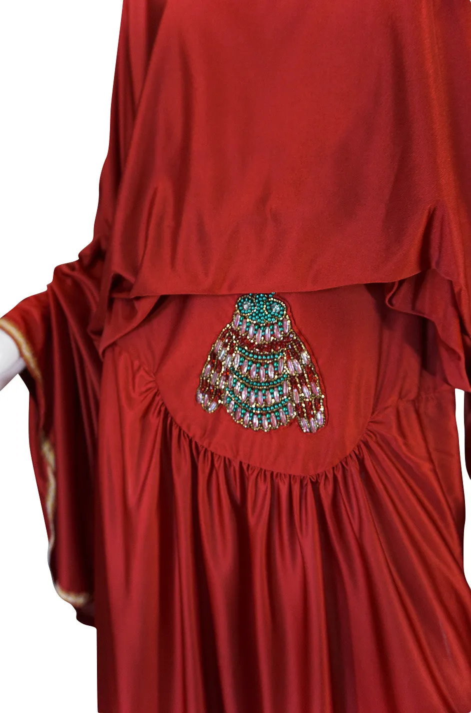 Winter 1972 Bill Gibb Beaded Bee Caftan Dress Set
