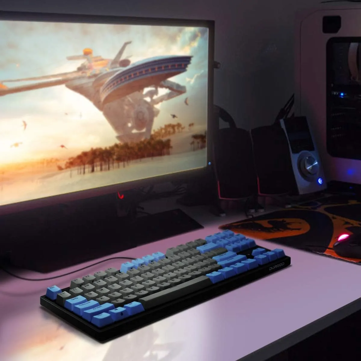 Wired Mechanical Gaming Keyboard - 87 Key - Double Shot PBT