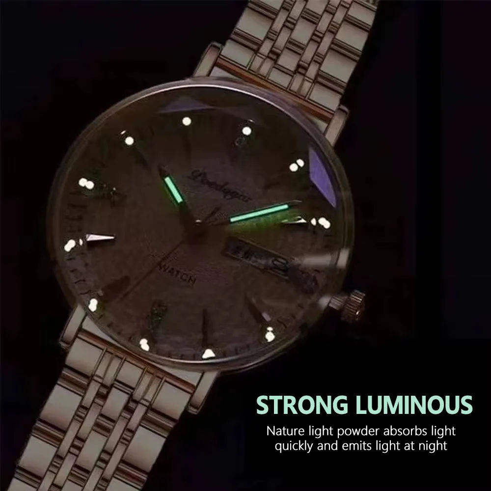 Women Watch Stainless Steel Mesh Rose Gold Simple Waterproof Luminous Ladies Watches Luxury Quartz Elegant