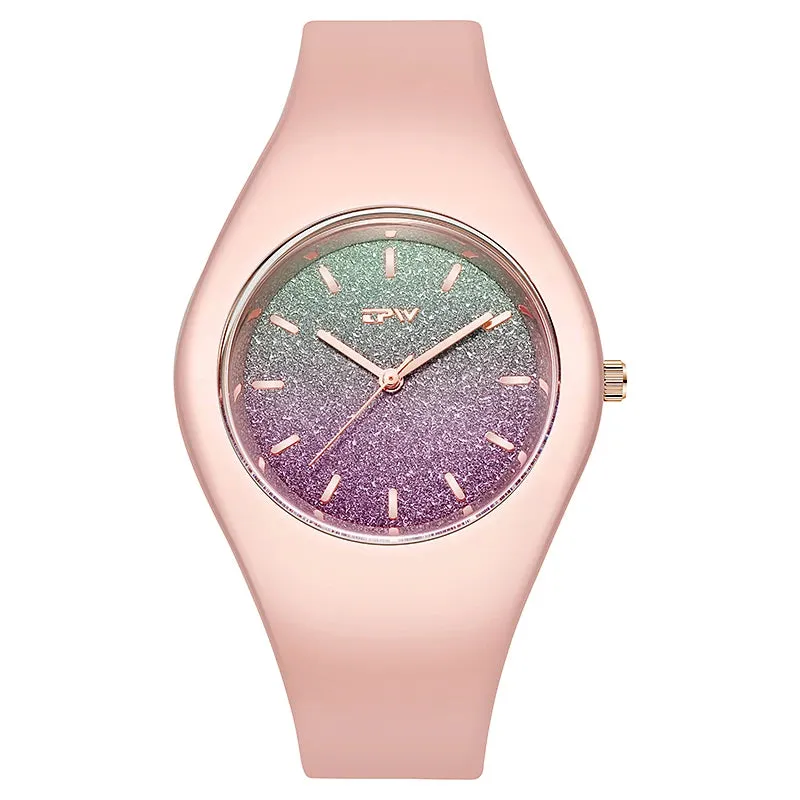 Women's 40mm Quartz Rubber Watch