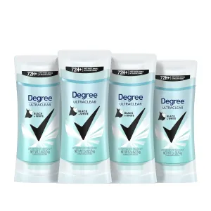 Women'S Black White 4 Count Antiperspirant Balm 2.6 Oz - Protects from Deodorant Stains, Fresh Scent, 48H Non-Stop Protection